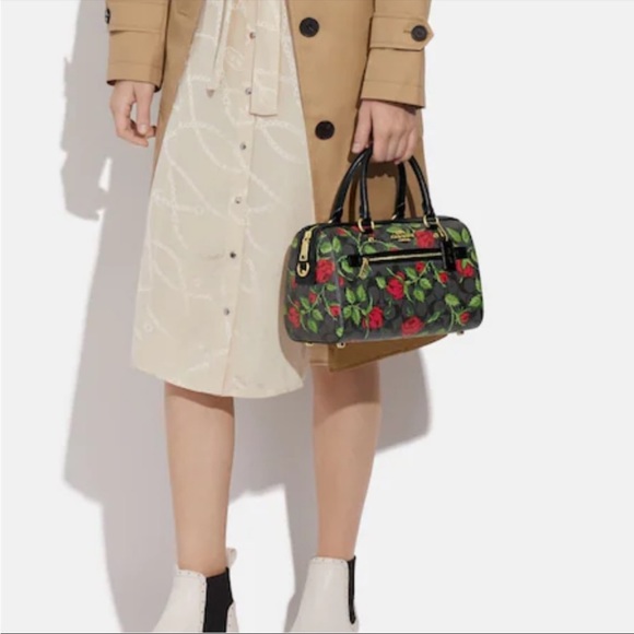 Coach Rowan Satchel In Signature Canvas
With Fairytale Rose Print - Picture 2 of 5